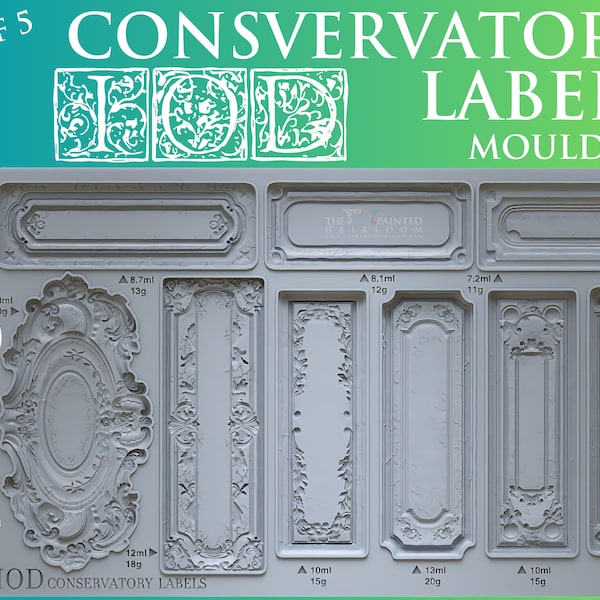 Conservatory Labels Mould by IOD - Iron Orchid Designs