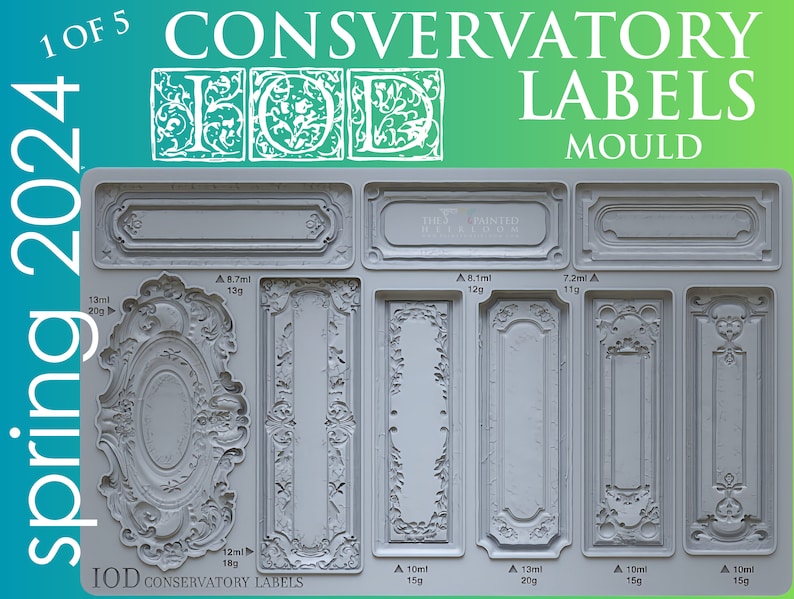 Conservatory Labels Mould by IOD Iron Orchid Designs image 1
