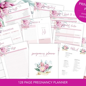 Ultimate Pregnancy Planner Printable, A5 SIZE ONLY, Pregnancy Kit, Delivery Planner, Newborn Planner, New Mom Planner Bundle, PDF