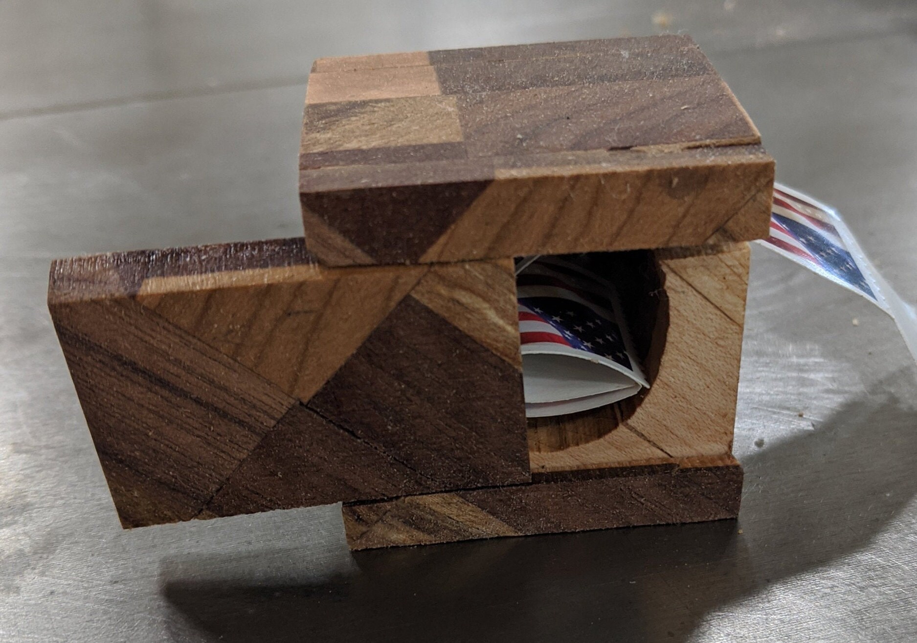 Handcrafted wood stamp box Etsy