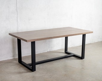 Modern Steel Hardwood Table
