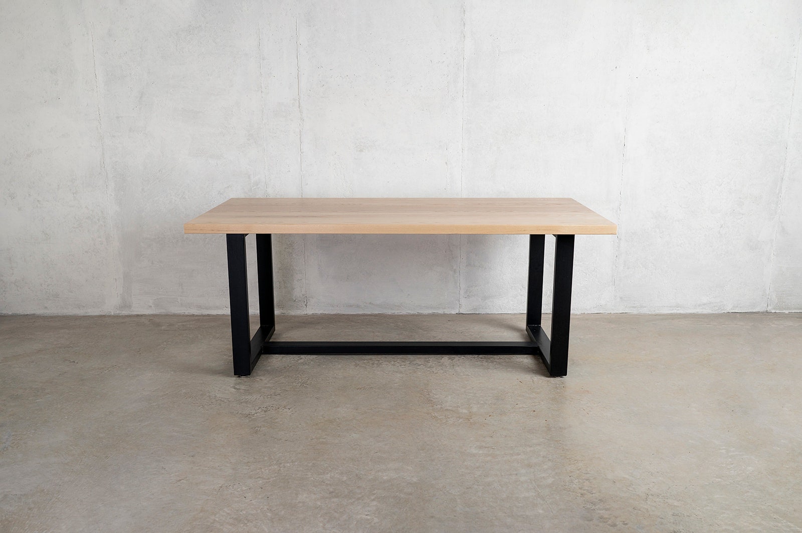 Image showcasing Modern Steel Hardwood Table - Etsy