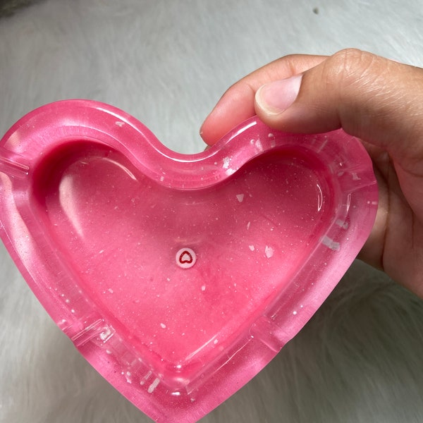 Resin Heart Ashtray Etsy
