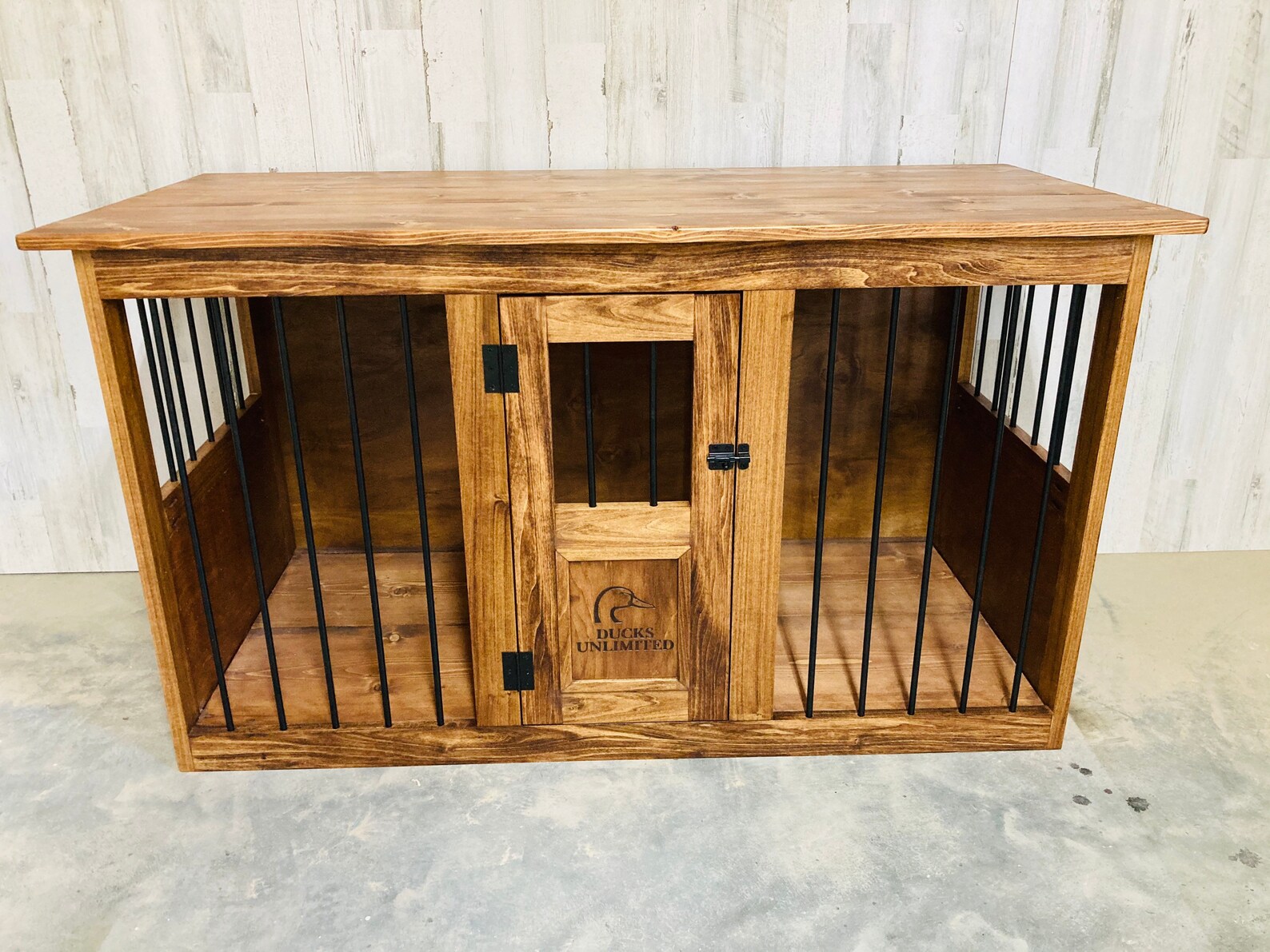 Wood Dog Kennel Dog Kennel Tv Console Tv Stand Etsy