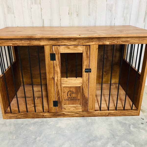 Wood Dog Kennel, dog kennel, tv console, tv stand, entertainment center, side board, table, hutch