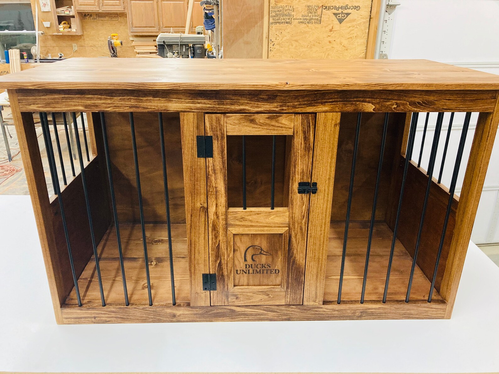 Wood Dog Kennel Dog Kennel Tv Console Tv Stand Etsy