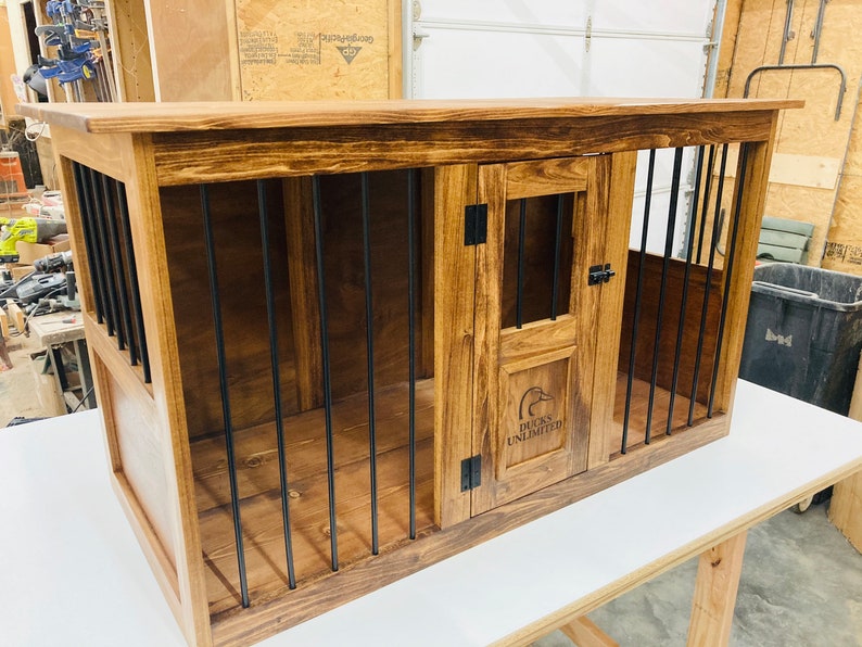 Wood Dog Kennel Dog Kennel Tv Console Tv Stand Etsy