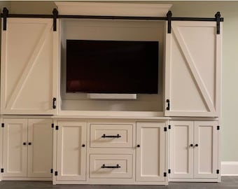 Tv console,Free Shipping, tv stand, entertainment center, barn door, custom, media stand, media hutch, sliding door, side board, buffet