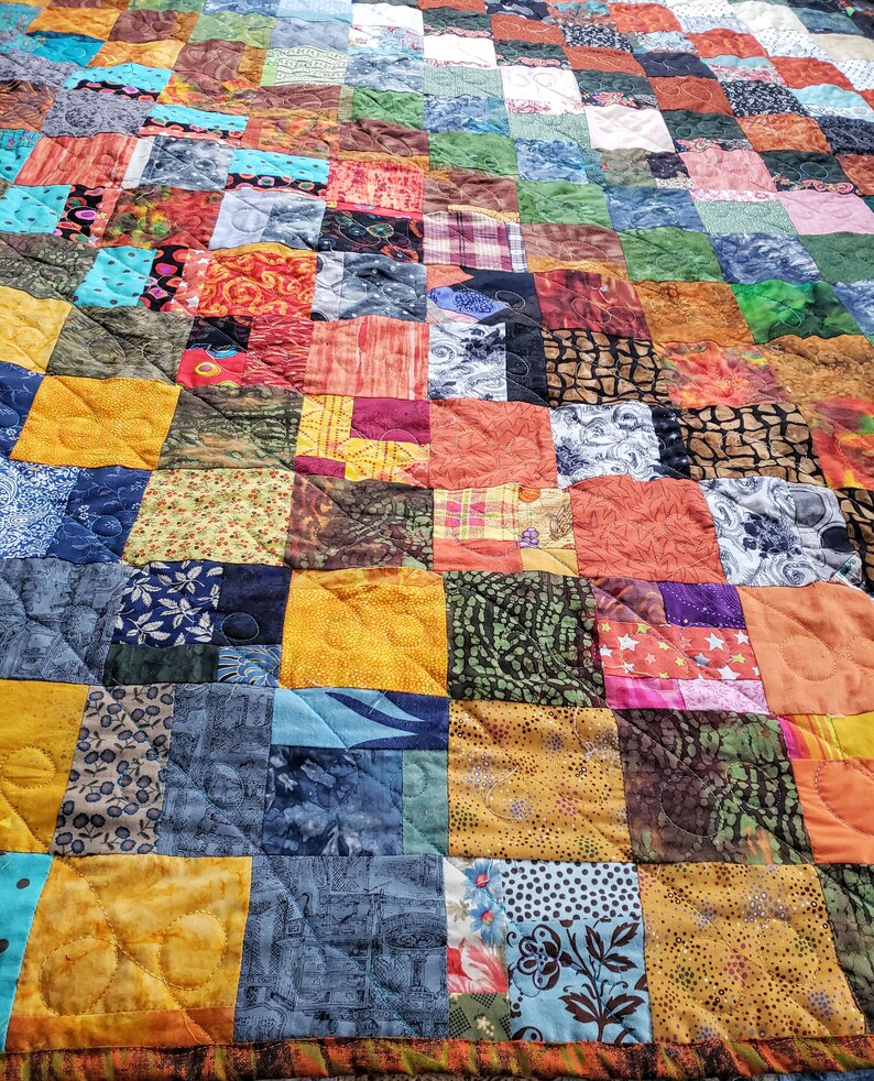 A Quilt Warm in Both Color and Function It's Quilted With Etsy