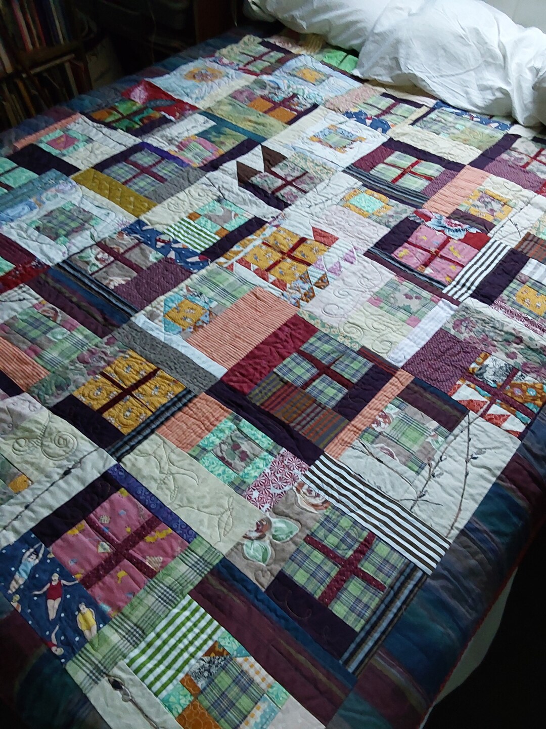 Windows on the World Patchwork Quilt Featuring Charming Vintage Fabrics