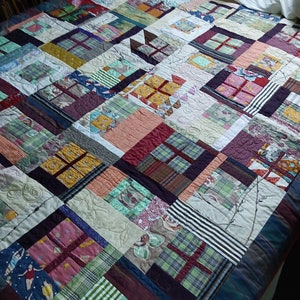 Windows on the World Patchwork Quilt Featuring  Charming Vintage Fabrics