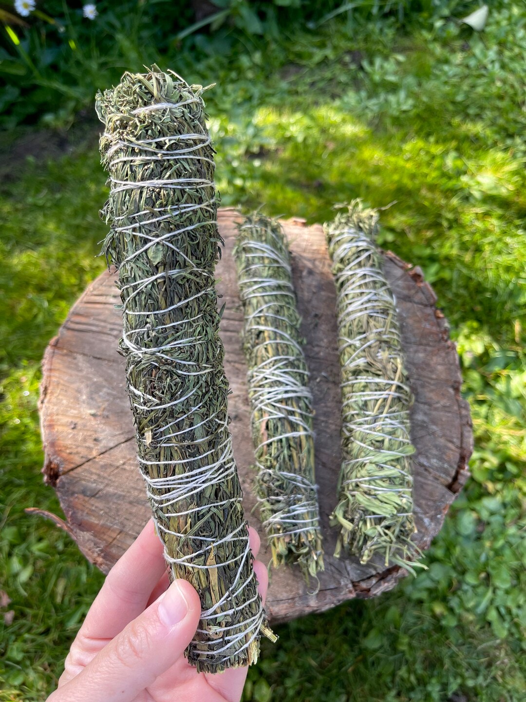 Handmade Artemisia Dracunculus Stick for Smudging Ritual Tarragon