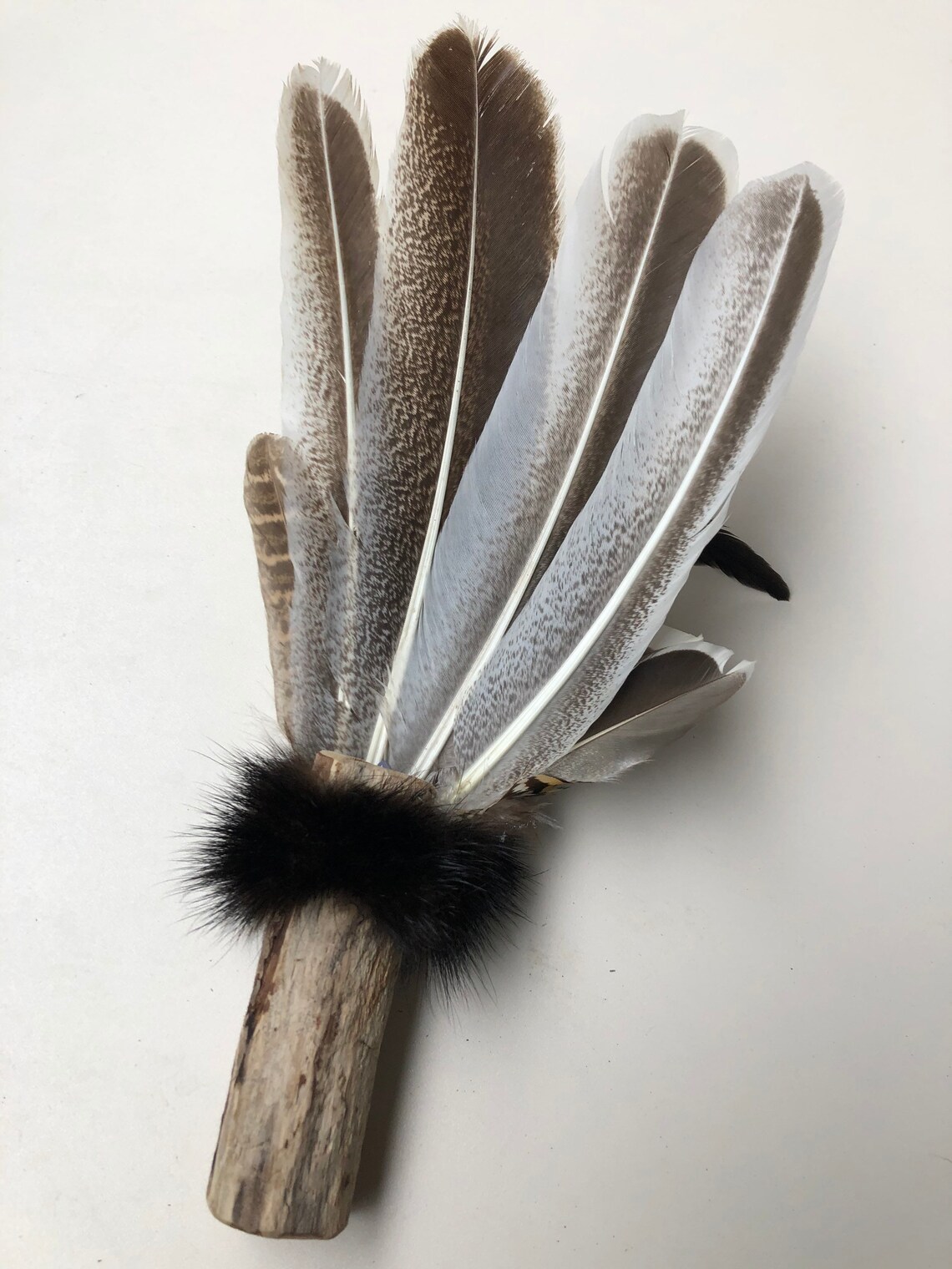 Smudging Feather Fan for Smudging Ritual Shaman Tool Etsy