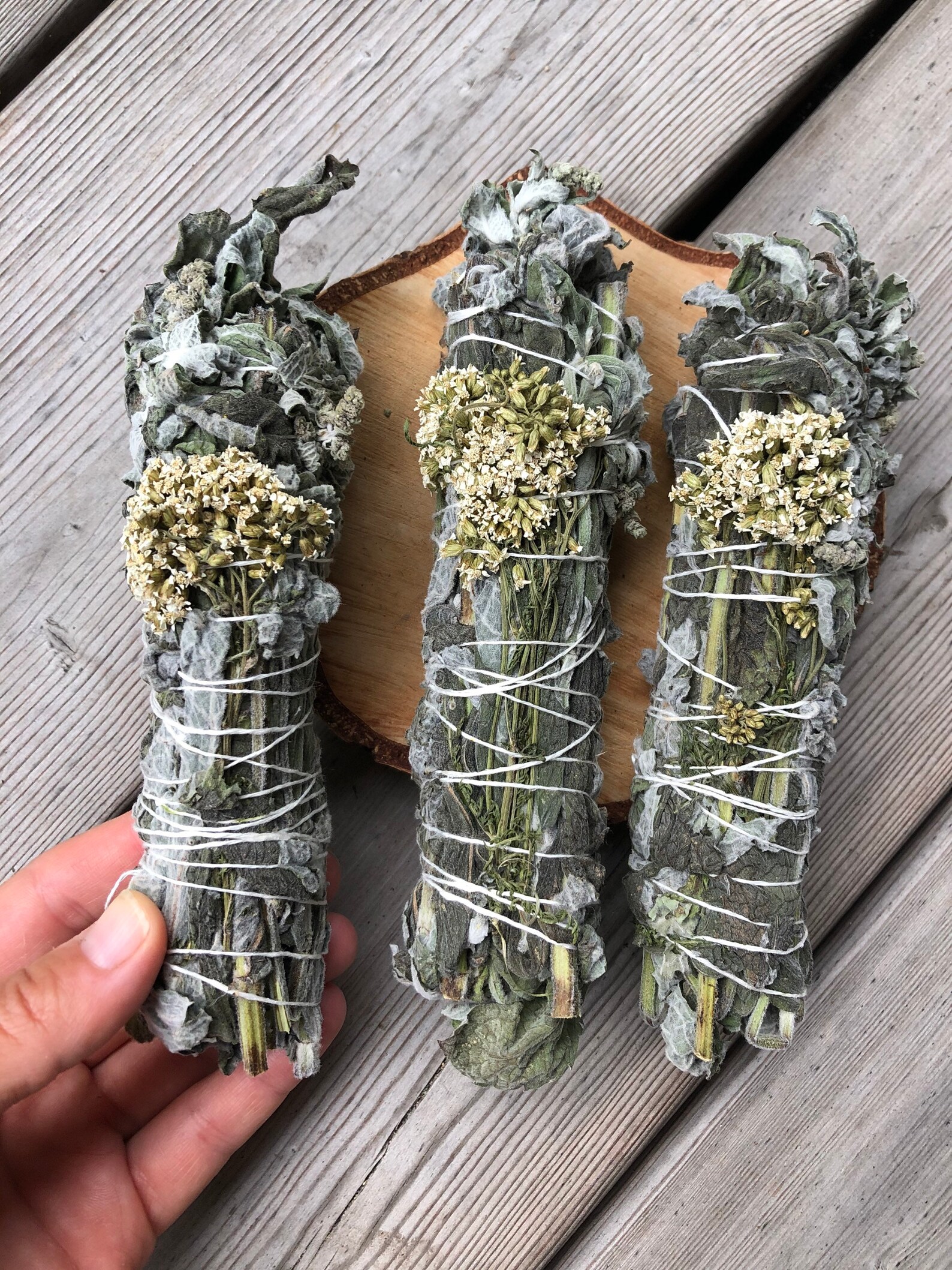 Handmade Mint and Yarrow Bundle for Smudging Ritual Smudging Etsy