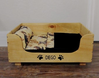 wine crate dog bed