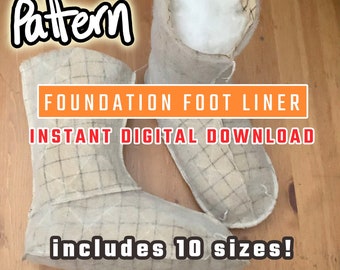 PDF PATTERN Foundation Foot Liner for Fursuit Feet Paws- Digital Download