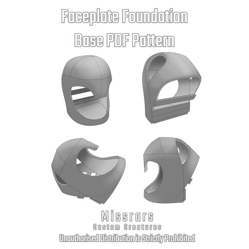 PDF PATTERN 'Faceplate' Foundation Fursuit Base Digital Download image 2