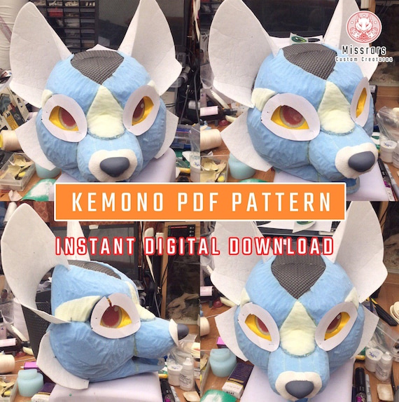 PDF PATTERN Canine Kemono 'KFusion' Fursuit Head Base Etsy