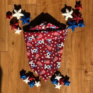 Patriotic Pup dog bandana, 4th of July dog bandana, Independence Day dog bandana, patriotic dog bandana, flag dog bandana, USA dog bandana