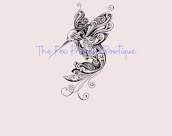 Mystical Hummingbird Mandala SVG