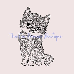 Cute Kitty Mandala SVG