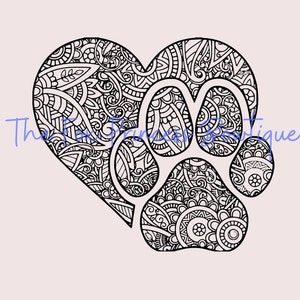 Puppy Love Mandala SVG