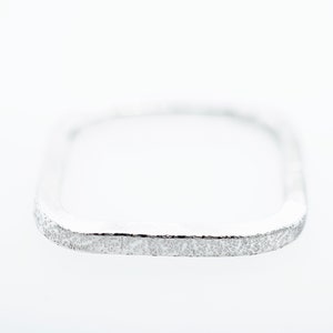 Handmade Square hammered Stack Ring