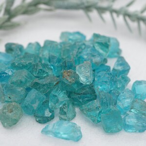 Natural Rough Neon Apatite, loose crystals, rough natural apatite, bulk apatite crystals