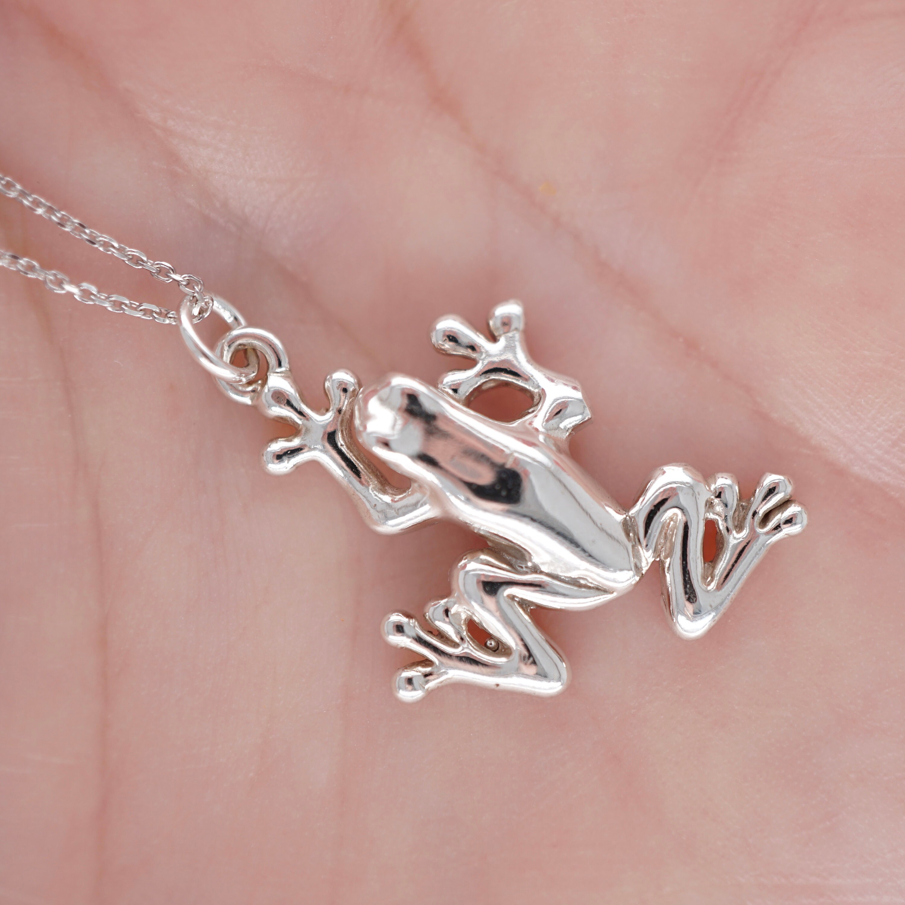 Stunning Hand Carved Frog Necklace Etsy