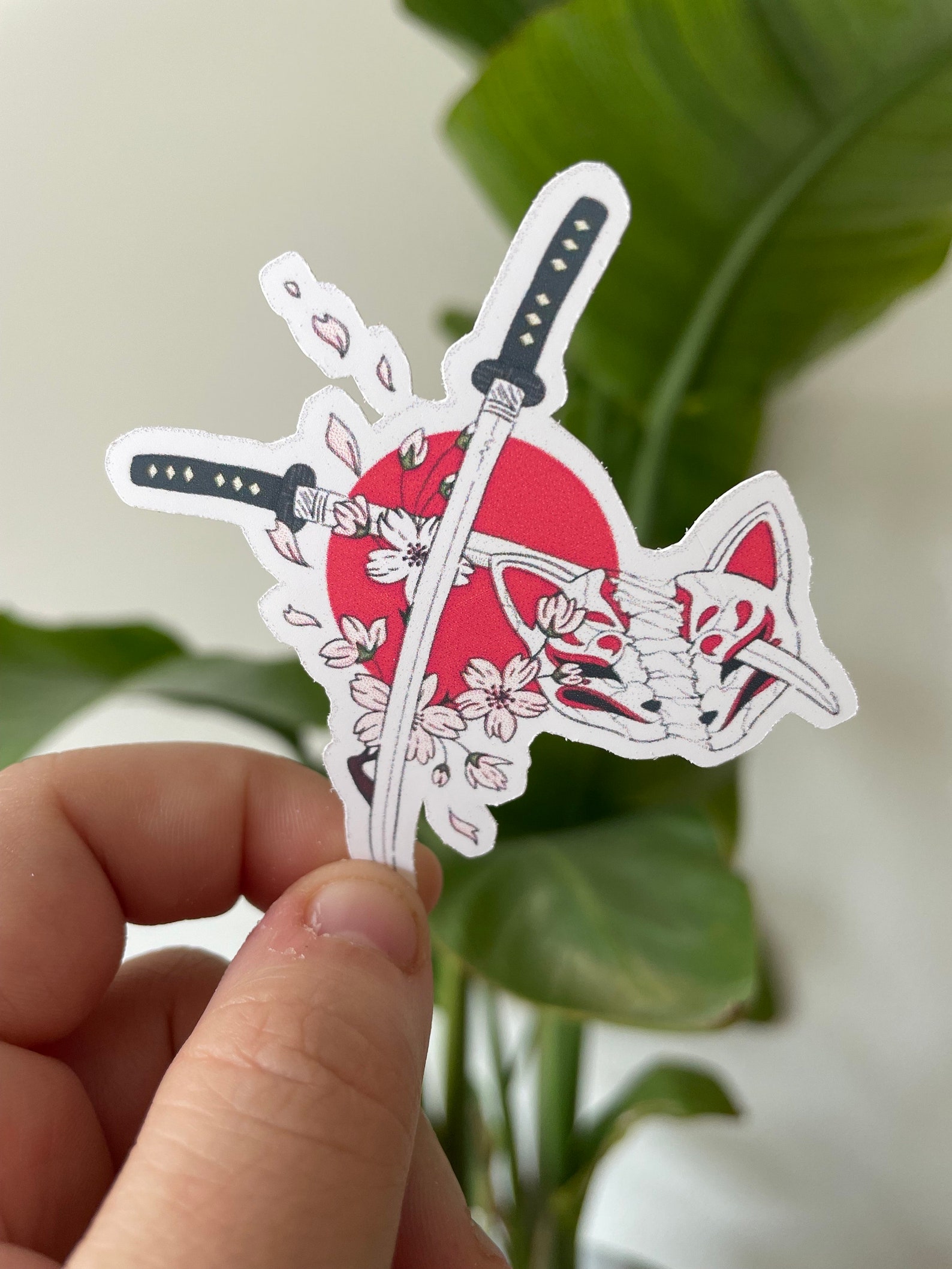Samuri Pc Sticker Samurai Anime Sticker - Etsy
