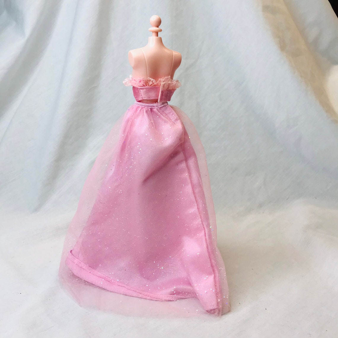 Vintage Barbie Clothes Pink Gown Set - Etsy
