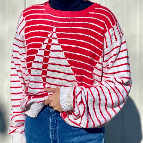 Vintage 70s Sailboat Novelty Sweater.