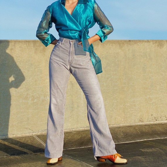 Vintage 70’s Levi Gray Corduroy Bell Bottoms.