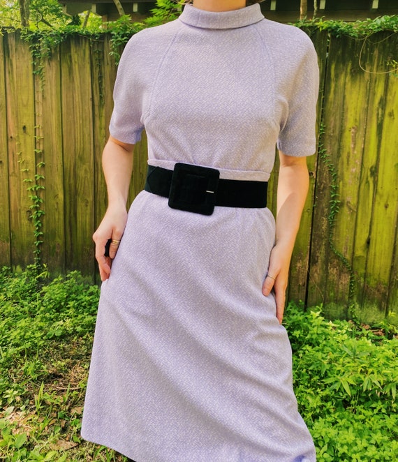 1960’s Mod Lavender Textural high waisted mini ski