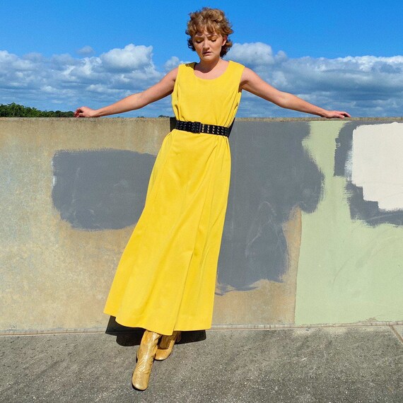 70’s Yellow Maxi Dress.