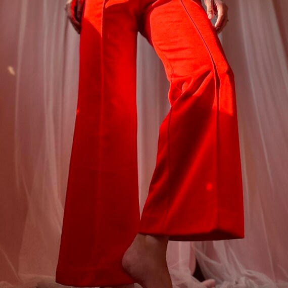 1970s cherry red bell bottoms - image 6