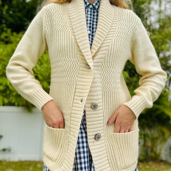 1970s wool knit cardigan