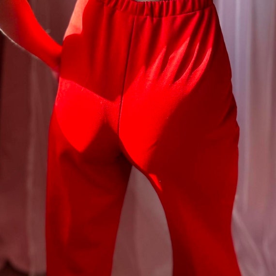 1970s cherry red bell bottoms - image 8