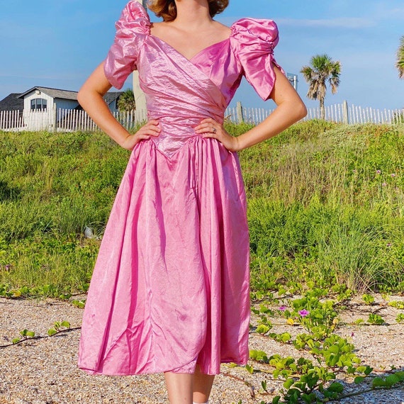70s pink princess dress.