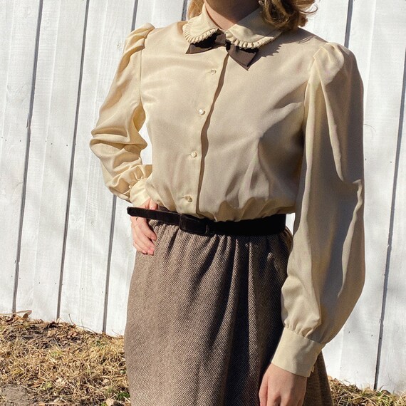 1970s vintage chocolate wool 3 piece dress set.