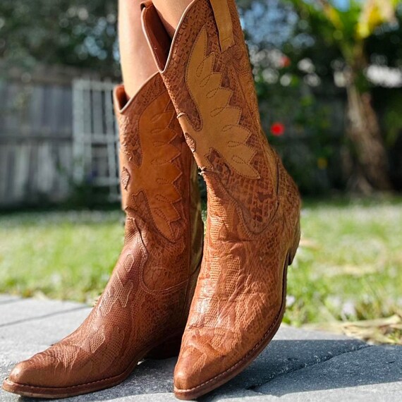 1990s dream Leather cowgirl boots - image 2