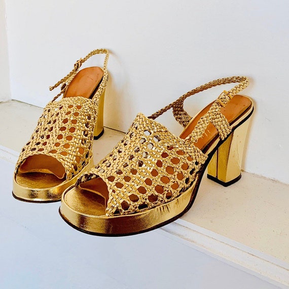 1970’s Designer Made in Italy Liquid Gold Mega Pla