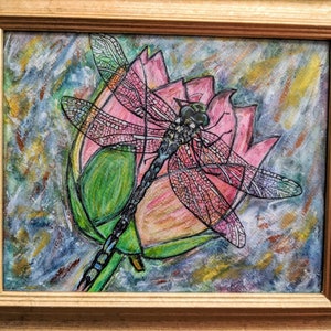 Dragonfly Watercolor Painting-Dragonfly Wall Art-Dragonfly Decor