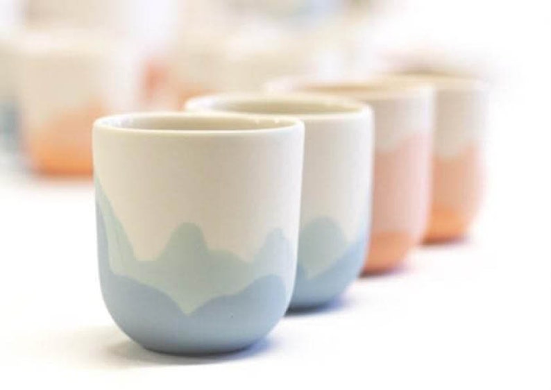 Espresso CUP handcrafted in porcelain ceramic tableware image 1