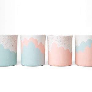 TAZZA GRANDE porcellana pastello ceramica fatta a mano