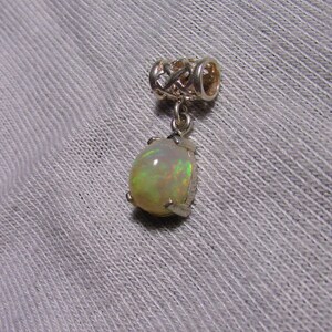 Ethiopian Opal Pendant, 2.9 carats, sterling silver