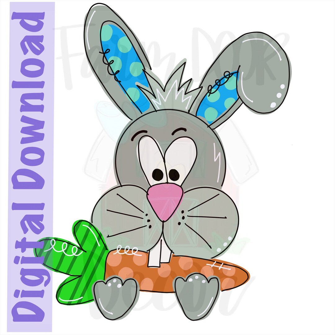 Template- Easter Door Hanger Template, Easter Bunny, Bunny Template ...