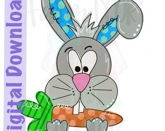 Template- Easter door hanger template, Easter bunny, bunny template, Holiday template, Holiday door hanger template