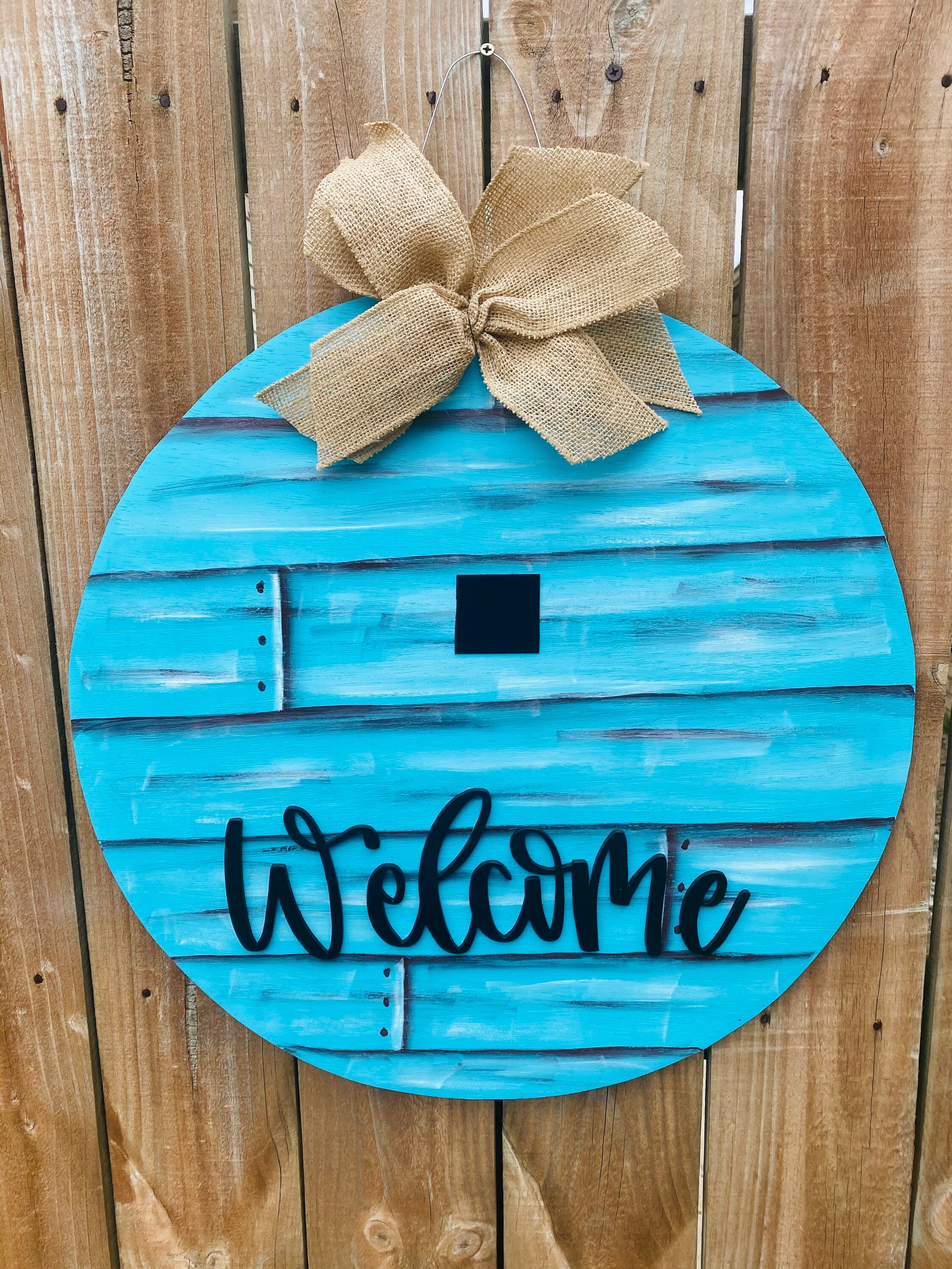 Attachment Door Hanger, Round Door Hanger, Door Hanger, Farmhouse Decor