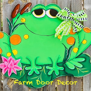 TEMPLATE- Frog, Instant Download, frog door hanger, frog template, summer template, summer door hanger, frog decor, frog door decor